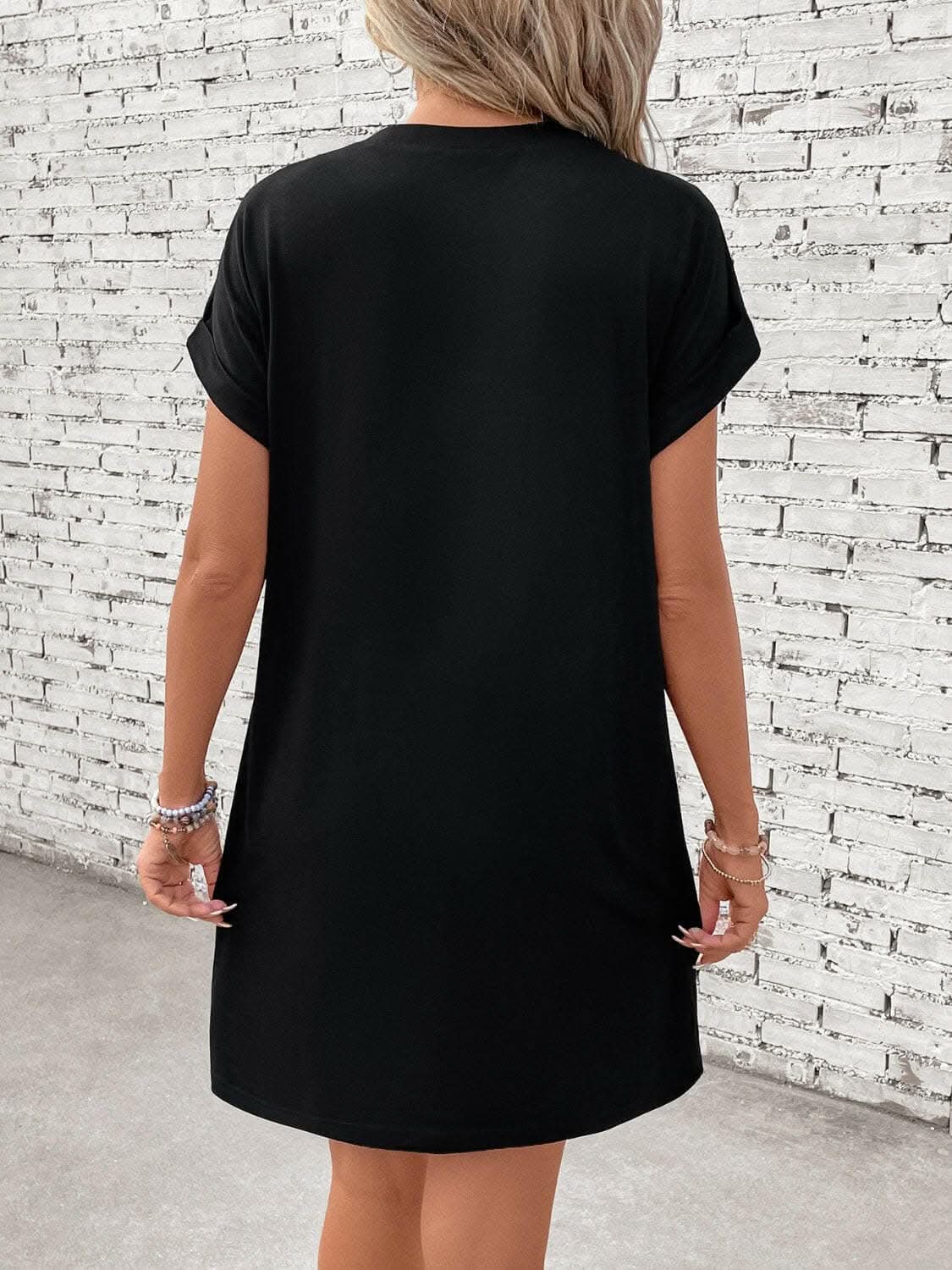 Chic sheer graphic mini dress - Love Salve